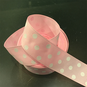 Baby Pink Polka Dot Bag Bow-holder