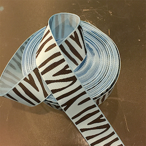 Products: Blue and Black Zebra Bag Bow-holder