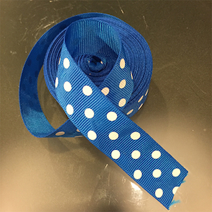 Blue Polka dot Bag Bow-holder