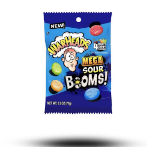 Products: WarHeads Sour Boom Fruit Chews  2.5oz