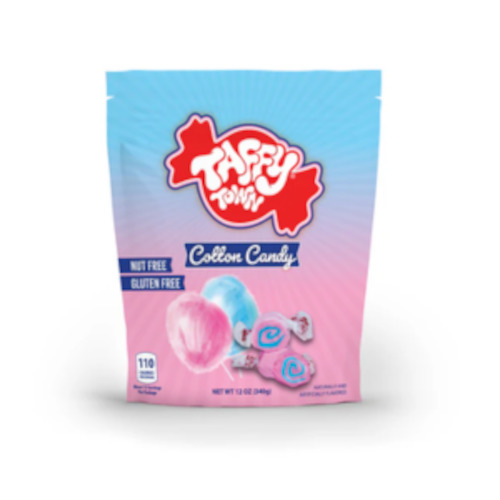 Taffy Town 12oz Pouch Bag - COTTON CANDY Salt Water Taffy