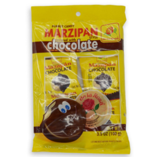 Chocolates: De La Rosa Mazapan CHOCOLATE Covered Candy 4pc