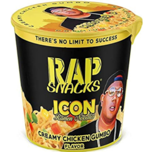 Rap Snacks Master P Creamy Chicken Gumbo Ramen Noodle Cup (dated april 24)