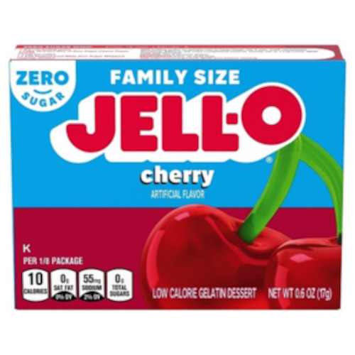 Jell-O Sugar Free CHERRY Flavoured Gelatin Mix