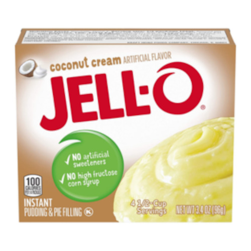 Baking: Jell-O COCONUT Flavoured Instant pudding Mix 3.4oz (96g)