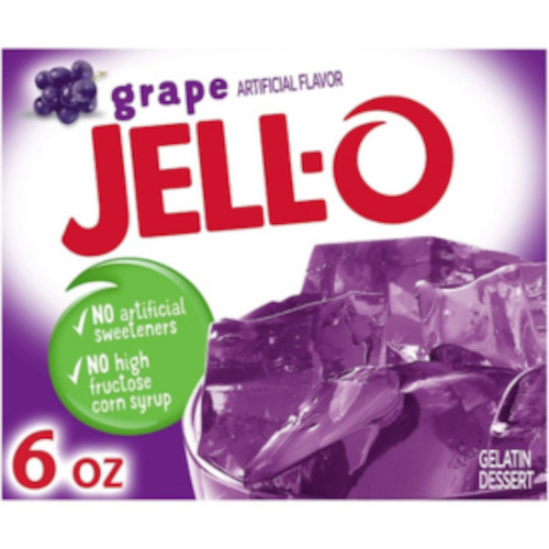 Baking: Jell-O Gelatin Mix GRAPE Flavoured 6oz (170g)