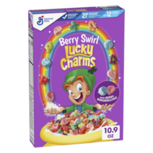 Lucky Charms Berry Swirl Cereal with Berry Marshmellows