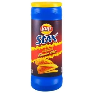 Chips: Lays Stax - Xtra Flamin Hot Cannister 155g