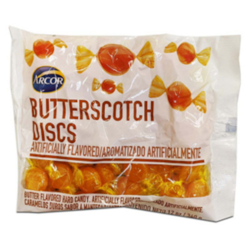 Bulk Candy: Arcor Butterscotch Candy 12oz (340g) Bag