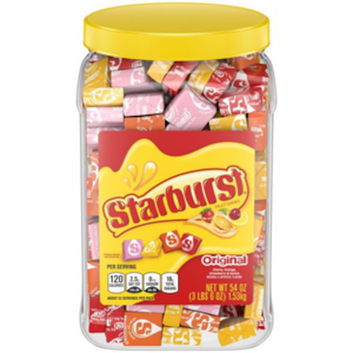 Bulk Candy: Starburst Original Fruity Chewy Candy Bulk Jar 1.53kg