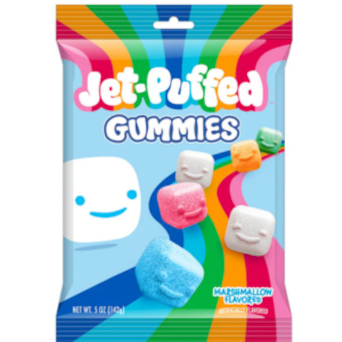 Candy Peg Bags: Jet Puffed Gummy Peg Bag 5oz