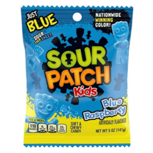 Candy Peg Bags: Sour Patch Kids BLUE RASPBERRY  Peg Bag