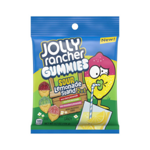 Candy Peg Bags: Jolly Rancher Gummies Sour LEMONADE Stand Peg Bag