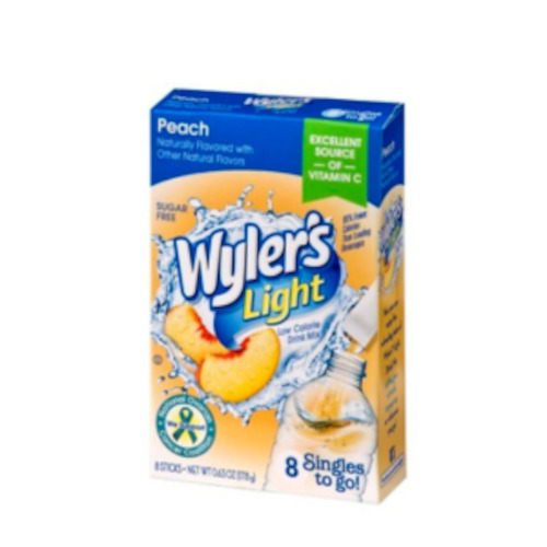 Sachet Drinks: Wylers Light Sinlgles to Go Drink Mix  PEACH