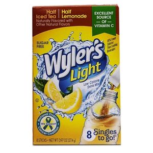 Sachet Drinks: Wyler's Light Singles To Go Half Tea Half Lemonade (Sugar Free)