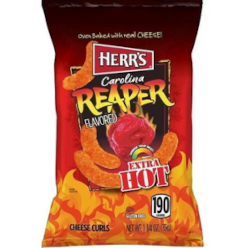 New Arrivals: Herrs CAROLINA REAPER Cheese Curls 1.25oz (35g)