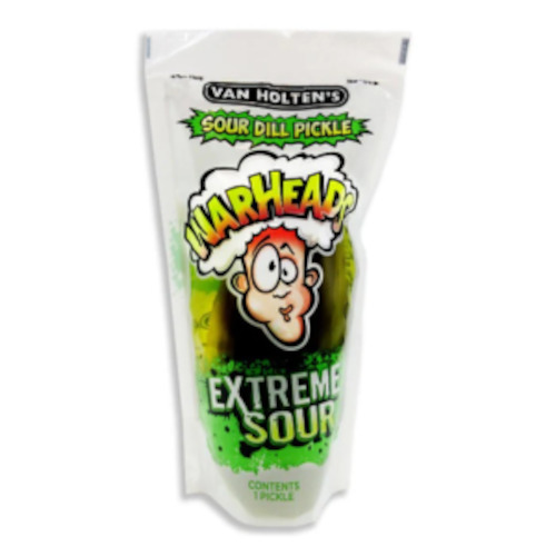 Pickles: Van Holten's WARHEADS Extreme Sour Jumbo Pickle in a Pouch