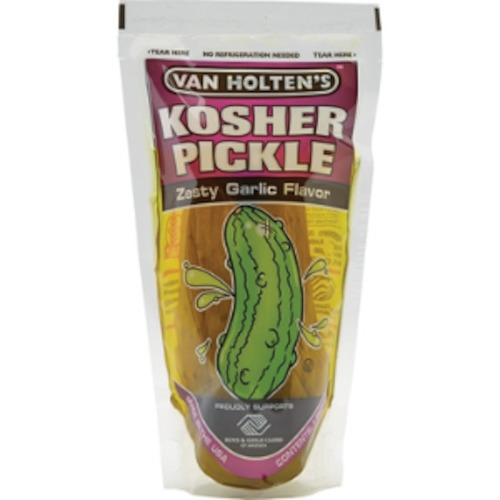 Pickles: Van Holten's Jumbo Zesty Garlic (KOSHER) Pickle in a Pouch