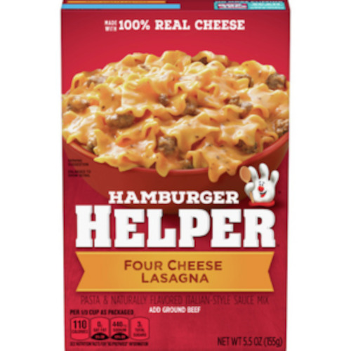 Hamburger Helper Four Cheese Lasagna 5.5oz (BBD 13 May 2024)