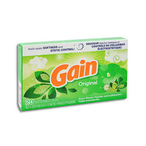 Cleaning And Personal Hygiene: Gain Dryer Sheets Original 15 sheets