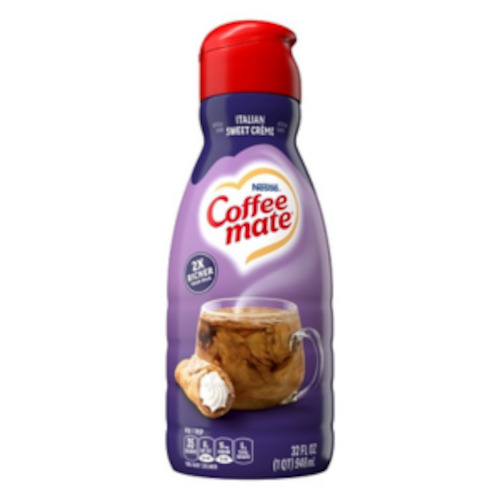 Coffee Mate ITALIAN SWEET CREAM Liquid Creamer 32FL (946ml)