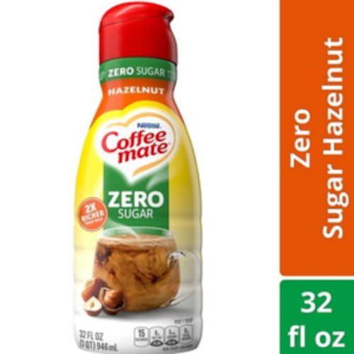 Coffee Mate HAZELNUT SUGAR FREE Creamer 32FO (946ml)