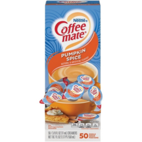 Coffee Creamers: Coffee mate PUMPKIN SPICE Liquid Coffee Creamer 50 Single Serve Portions