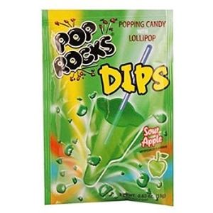 Lollipops: Pop Rocks Dips Sour Apple 1ct