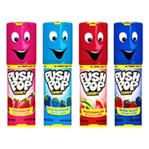 Lollipops: Push Pops Candy Assorted Flvs