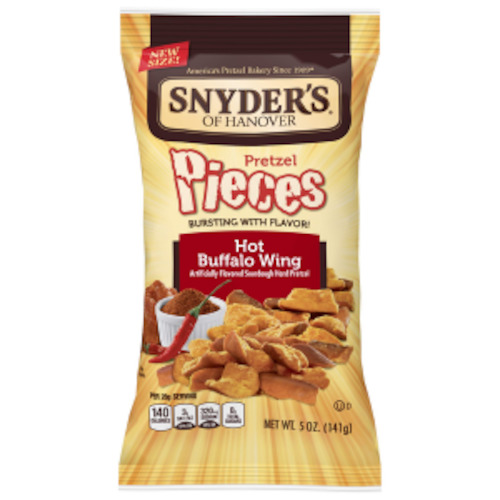 Pretzels: Snyders of Hanover Pretzel Pieces Hot buffalo Wing 5oz (141g)