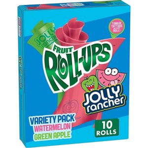 Betty Crocker Fruit Roll Ups - Jolly Rancher Flavoured 10 ct (Dated 14 September 24)