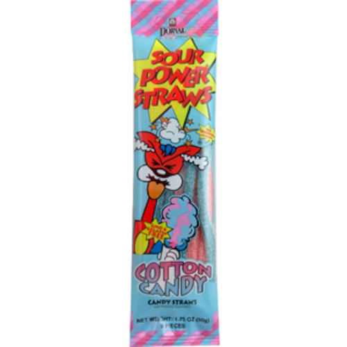 Cotton Candy: Sour Power Straws COTTON CANDY