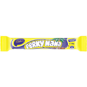 Cadbury Perky Nana Chocolate Bar 45g, Dated