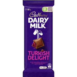 Cadbury Dairy Milk Turkish Delight Chocolate Block 180g