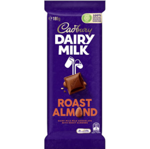 Internet only: Cadbury Dairy Milk Roast Almond Chocolate Block 180g