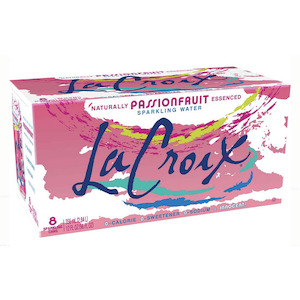 La Croix Sparkling Water Passionfruit 355ml 8pk