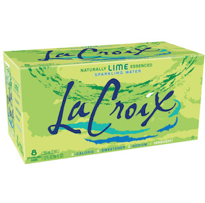 Internet only: La Croix Sparkling Water Lime 355ml 8pk