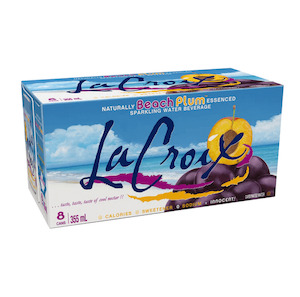 La Croix Sparkling Water Beach Plum 355ml 8pk