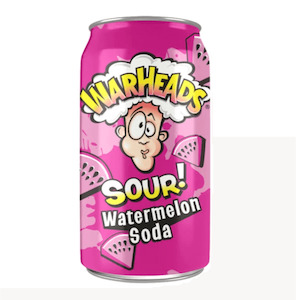 Internet only: Warheads Watermelon Sour Soda 355ml