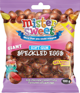 Mister Sweet Giant Speckled Eggs Milk Choc Jelly 100g