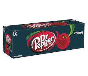 Internet only: Dr Pepper Cherry Soda Can 355ml 12pk