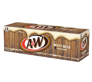 A&W Root Beer Soda Can 355ml 12pk