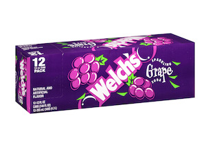 Welch's Sparkling Grape Soda Can 355ml 12pk