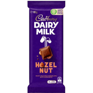 Cadbury Dairy Milk Hazelnut Chocolate Block 180g