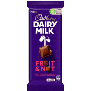 Cadbury Dairy Milk Fruit & Nut Chocolate Block 180g