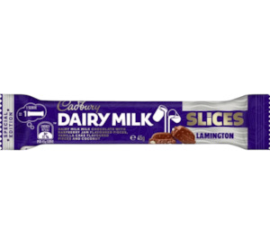 Cadbury Dairy Milk Lamington Slices Chocolate Bar 45g