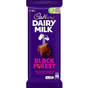 Cadbury Dairy Milk Black Forest Chocolate Block 180g