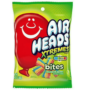 Airheads Xtremes Bites Rainbow Berry Peg Bag 3.8oz / 108g