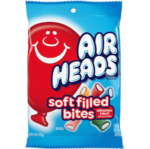 Airheads Soft Filled Bites Peg Bag 6oz / 170g, Dated