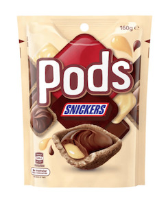 Internet only: Pods Snickers 160g